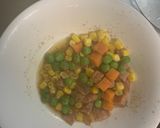 レンジ簡単洋風クリーミー牛丼味炒飯弁当作り方4写真