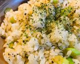 細アスパラガスのチーズ＆マヨネーズ炒飯作り方3写真
