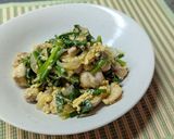 親子おかず♡鶏もも肉とニラのふわふわ卵炒め作り方10写真