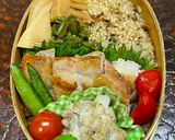 お弁当⭐︎簡単酢とニンニクのチキンステーキ作り方8写真