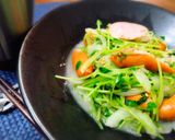 *豆苗と玉葱とソーセージのレンチン蒸し*作り方4写真