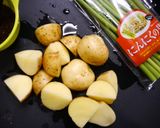 簡単！新じゃがの牛にんにくの芽炒め作り方1写真