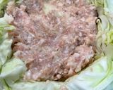 キャベツ丸ごと挽肉煮込み作り方1写真