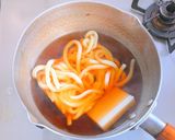 小松菜と油揚げの力うどん作り方5写真