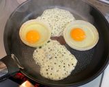 新たまねぎの羽根チーズ目玉焼き作り方4写真