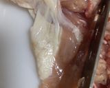 鶏肉下ごしらえ骨付き手羽中の骨抜き下処理作り方27写真