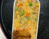 レンジ簡単洋風さっぱり梅クッパ味炒飯弁当作り方16写真
