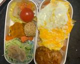 レンジ簡単中華風ロコモコ味オムライス弁当作り方17写真