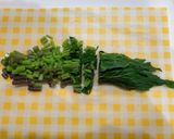 真鯛「式根鯛平君」と明日葉の炒めもの作り方2写真