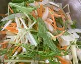 水菜とにんじんと新玉ねぎのサラダ作り方4写真