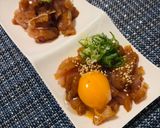 ビンチョウマグロのユッケ風作り方4写真