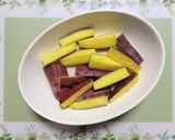 節約簡単夕飯主菜豚バラ薩摩芋味噌肉巻き弁当肉料理作り方4写真