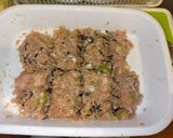 チーズ入り塩昆布葱つくね作り方3写真