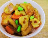 栄養士の卵考案☆チキンチキンおやさい丼作り方5写真