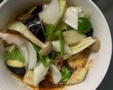 根菜茄子白菜簡単オイチリ味温野菜サラダ作り方16写真