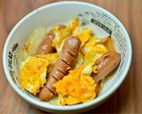 簡単！朝食にもふんわり卵とウインナー玉葱作り方4写真