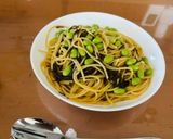 もずくと枝豆の和風パスタ作り方7写真