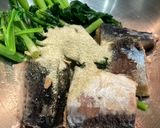 鯖缶とかき菜のレモンハーブ【カルディ】作り方3写真