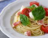 ミニトマトとパンチェッタの冷製パスタ作り方4写真