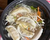 一人飯　レンジ鍋調理　餃子スープ作り方4写真