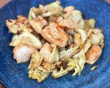ふわふわ鶏胸肉とキャベツのにんにく炒め作り方7写真