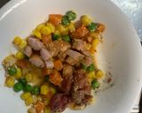 レンジ簡単オイきな粉梅味オムライス弁当作り方4写真