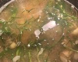 おかひじきと茗荷の味噌汁作り方5写真