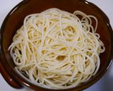 簡単！半熟玉子とカレー焼きパスタ作り方1写真