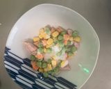 レンジ簡単洋風味噌トマトドリア味炒飯弁当作り方2写真