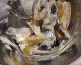 揚げ茄子ネギキャベツの塩餡掛け揚焼きそば作り方3写真
