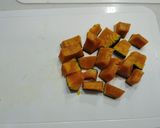 水菜とカボチャの炒めもの作り方1写真