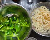 れんこんとピーマンのきんぴら作り方1写真