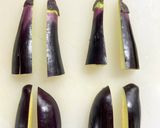 香り立つバジルの天ぷら　紫色茄子の天ぷら作り方3写真