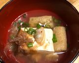 疲れた日に♡アサリ・お豆腐・油揚げのお汁作り方9写真