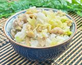 鶏肉とキャベツのやみつきガリバタ混ぜご飯作り方5写真