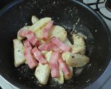 ベーコンの脂で揚げ焼きガーリックポテト作り方7写真