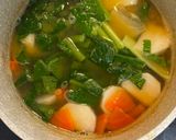 さつまいもとかぼちゃ、根菜のお味噌汁　秋だね作り方5写真