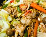 五目焼きそば●海苔マヨソースしあげ作り方3写真