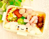 シナモロール☆シナモンのおにぎり弁当作り方4写真