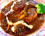 ハンバーグとしめじと茄子のトマト煮込み♡作り方6写真