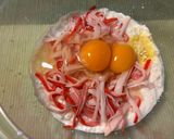 水切り不要！飲みたくなるフワとろ豆腐カニ玉作り方3写真