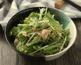 ツナと水菜のにんにく味噌和え作り方3写真