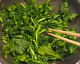 かき菜のしょうゆ炒め作り方2写真