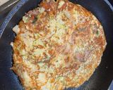白菜豆腐チーズお好み焼き&チヂミ風作り方4写真