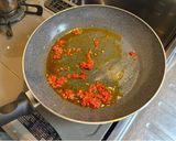 蟹のトマトクリームパスタ🦀作り方2写真