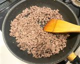 【簡単】ミートビーンズ風　具沢山タコス作り方4写真