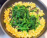 コーンとほうれん草のバターいため作り方6写真