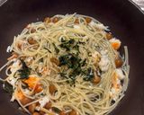 「カニカマと桜エビの白だし和風パスタ」作り方7写真