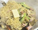 茄子と舞茸とベーコンの和風パスタ作り方10写真