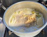 余った白菜の坦々ごま牛乳味噌汁作り方5写真